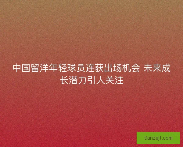 中国留洋年轻球员连获出场机会 未来成长潜力引人关注